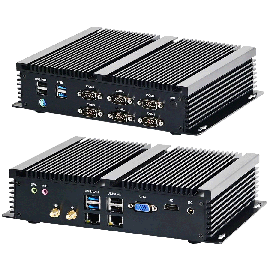 Безвентиляторный промышленный мини-ПК/HTPC Intel Core i7-8550U, 2 x Intel Gigabit LAN, 6xCOM, WiFi, HDMI