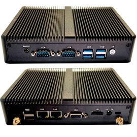 Безвентиляторный мини-ПК M3 Intel J4125, HDMI, VGA, 2*COM, 2*LAN, Wi-Fi, BT, SIM, низкое потребление 10 Вт