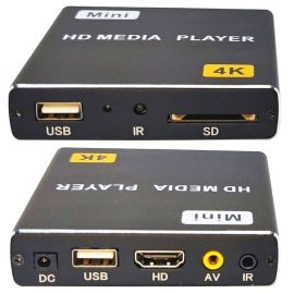 Мультимедийный проигрыватель VenBox HD16, 4K/UHD/HD, USB/SD, HDMI/AV, цифровые вывески, аудиобокс йоо12/0