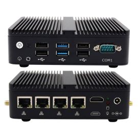 Промышленный мини ПК Intel Celeron J4125 COM 4 * межсетевой экран LAN Pfsense VPN Fanless