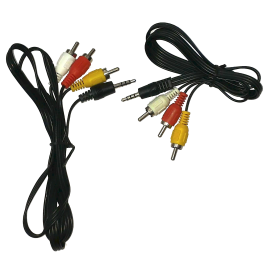 Аудио / видео кабель 3,5 мм - 3 шт. RCA, короткий 1 м | rca-jack-1m-otmp | N/A | VenSYS.ua