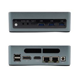 Мощный мини-ПК F3 Intel i7-1255U, 2xDDR5, HDMI, DP, 2xRJ45, 3xUSB3.0, 2xUSB2.0, Type-C, WiFi, BT