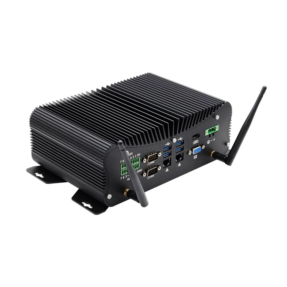 Fanless Industrial Mini Computer G8 z Intel i7-10510U DDR4, SSD, M.2, RS232/RS485/RS422, GPIO, DC 9V~36V, 4G