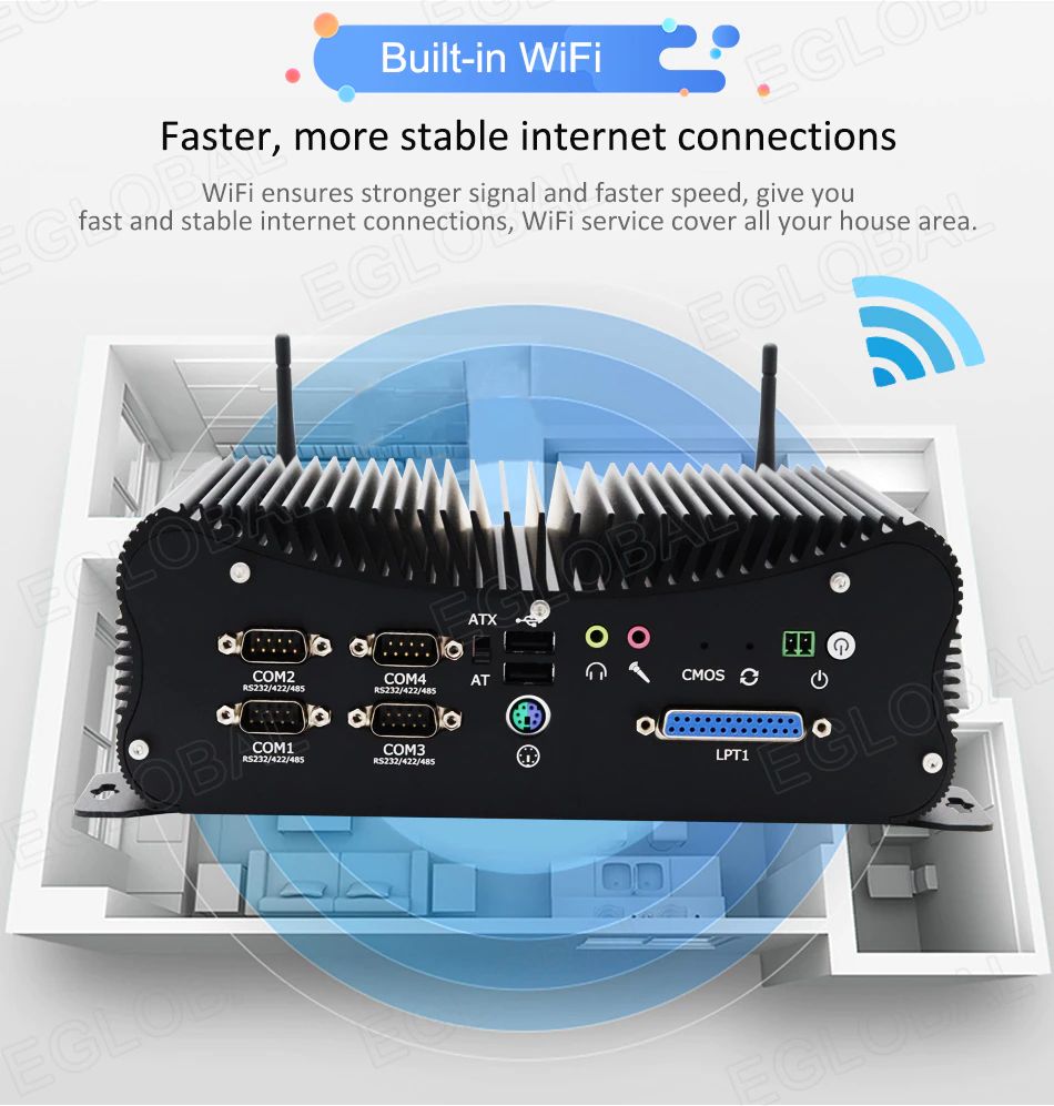 Faster, more stable internet connections WiFi ensures stronger signal and faster speed, give you fast and stable internet connections, WiFi service cover all your house area. Built-in WiFi