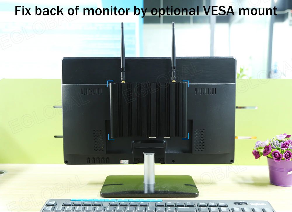 Fix back of monitor by optional VESA mount