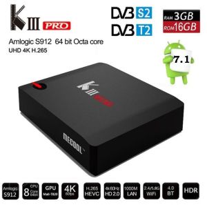 Мiнi ПК Smart TV Box KIII PRO DVB T2/ S2 Android 7.1 Amlogic S912 3/16GB WiFi BT 4.0